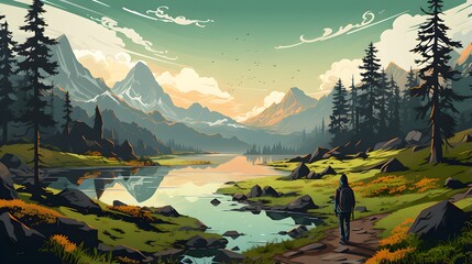 Illustrated Wanderlust: Journey through Hiking Trails of Beauty