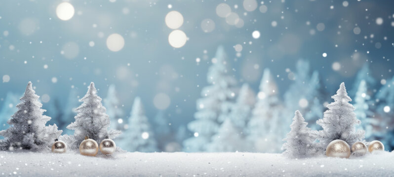 Beautiful winter christmas background and space for text
