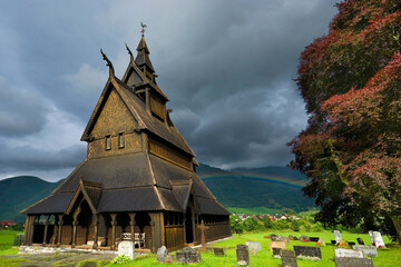 Hopperstad stave church in Vik, Norway - 657852153