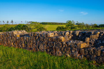 Black Carts Turret in Hadrian's Wall ruin near village of Chollerford in town of Hexham in England, UK.  © Wangkun Jia