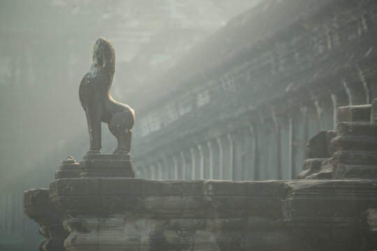Angkor Wat, first a Hindu, then a Buddhist, temple complex; Cambodia
