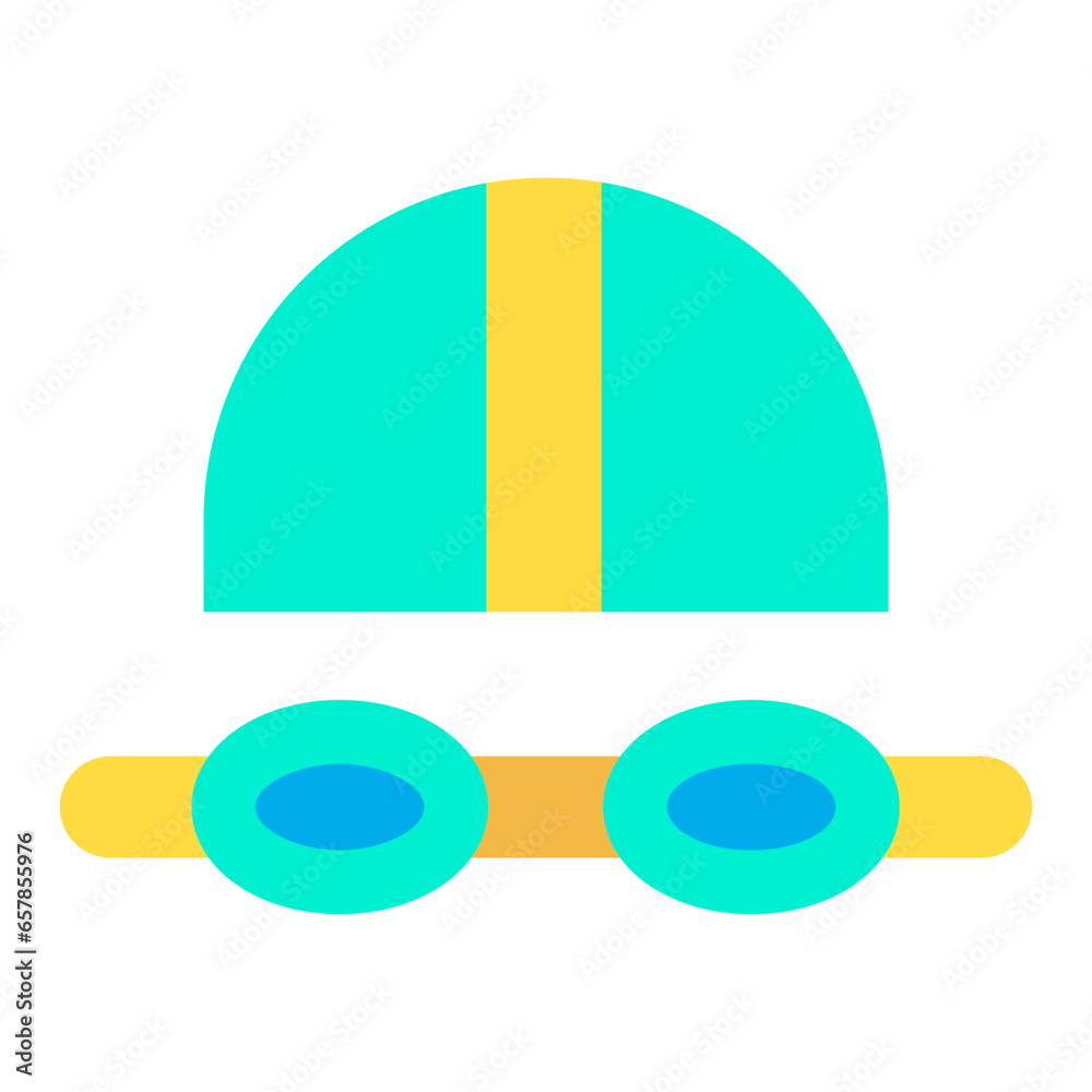 Sticker flat swimming pool icon