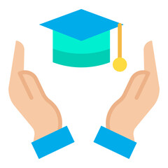 Flat dental care icon