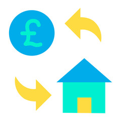 Flat Pound Home Cost icon