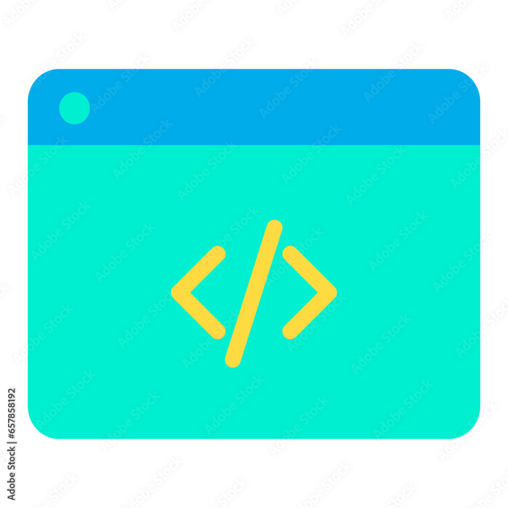 Wall mural flat web script icon