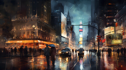 Obraz premium Urban Odyssey: Capturing the Pulse of the City | Generative AI