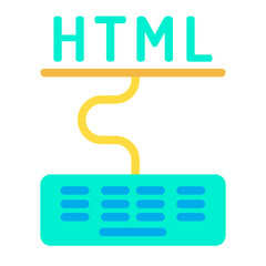 Flat Keyboard Code icon