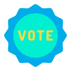 Flat Stamp Vote icon