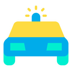 Flat Police car icon