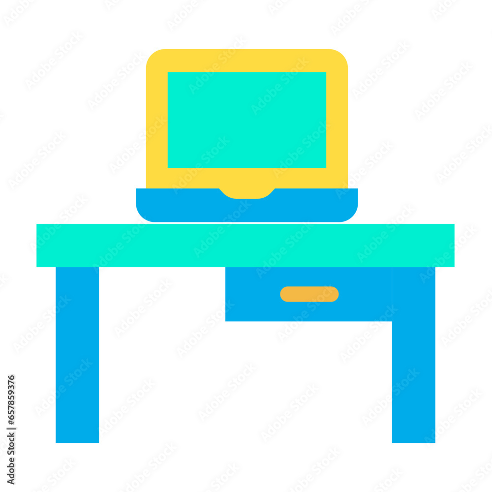 Sticker Flat Work Desk icon