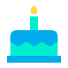 Flat Valentine Cake icon