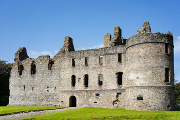 Balvenie Castle ruins near Dufftown in the Scottish Speyside