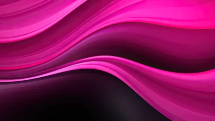 Gardinen Abstract background from waves in pink and black neon colors.  © WELGOS