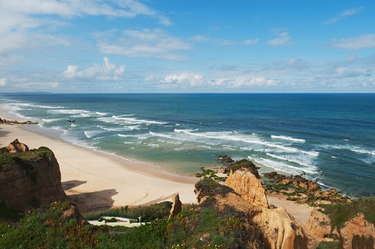 Coastal Bay Near Paredes; Estremadua And Ribatejo, Portugal