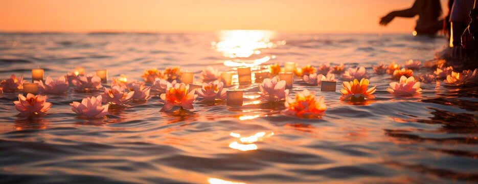Offering to Candomble goddess of the sea, Lemanja. Brazilian culture tradition