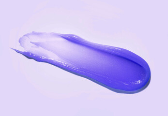 Hair due purple blue coloring mask, balm or shampoo pigment  smudge swatch