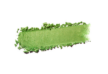 Eye shadow shimmering matte lime green colored palette texture background