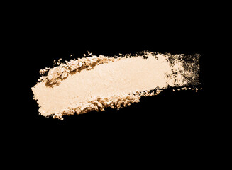 Eye shadow shimmering matte compact powder beige nude brown palette texture background black...