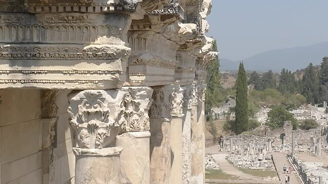 Ephesus Ancient City Theatre and Artemis Temple Aerial View 2