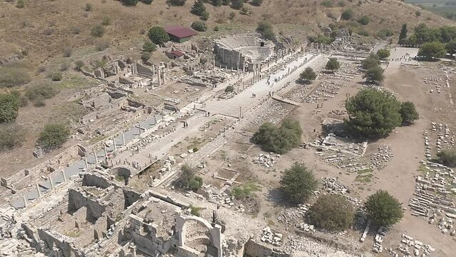 Ephesus Ancient City Theatre and Artemis Temple Aerial View 22