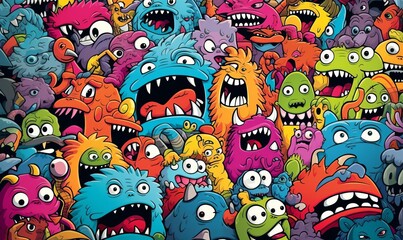 Creative Commons Cartoon Creatures: Playful Monster Mashup