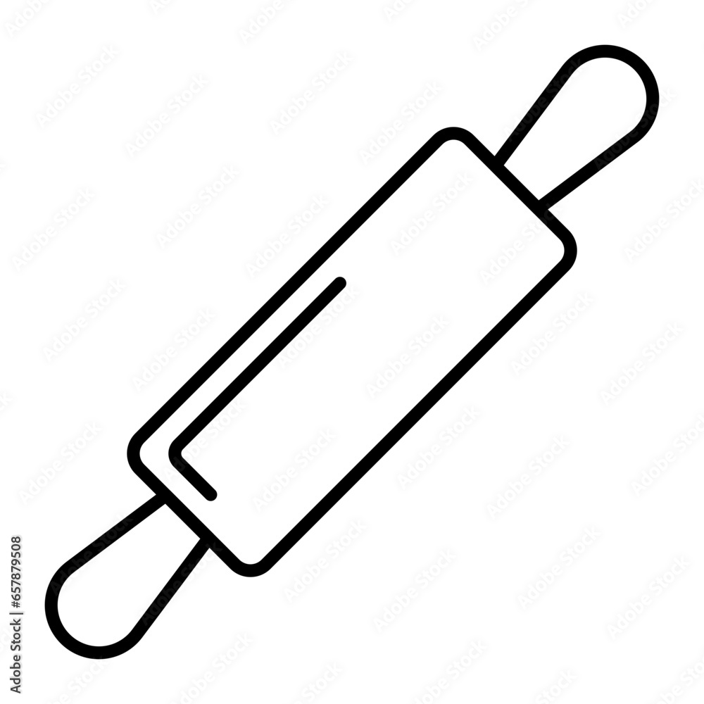 Wall mural rolling pin whisk outline icon