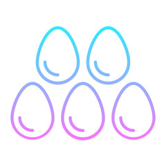 Eggs Gradient Icon