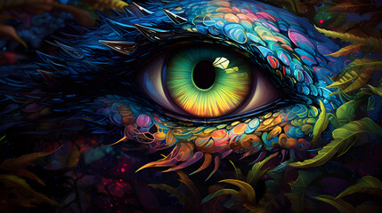 eye of the peacock Generated ai.