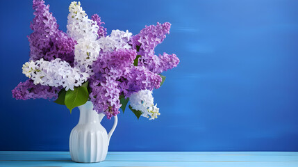 bouquet of lilac in a vase Ai.