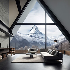 House with a view of the mountains