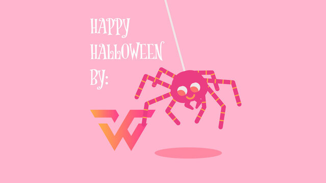 Happy Halloween Spider Swinging Logo Reveal
