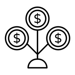 Monetization Outline Icon