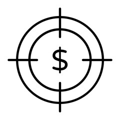 Funding Investment Outline Icon