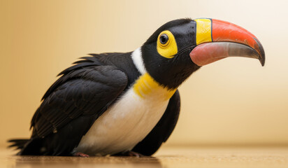 Toucan on Yellow Background