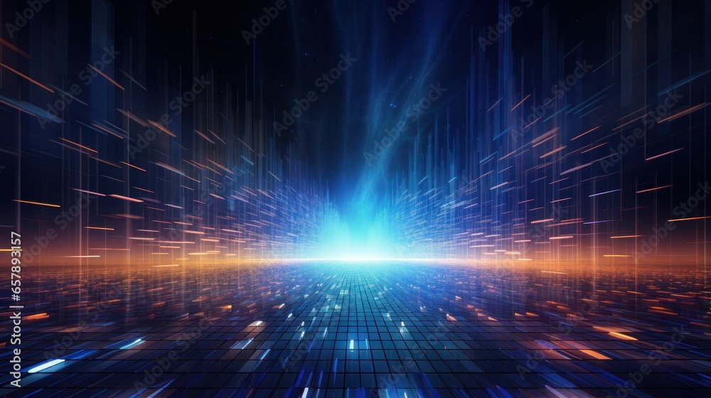 Fototapete abstract background that represents the limitless possibilities and horizons of it technology in the