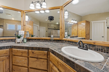 a home bathroom 