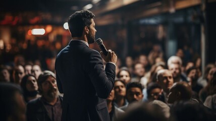 Man speaking to audience