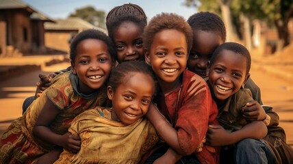 African children posing 