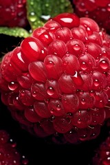 Close-up of a fresh and ripe Raspberry