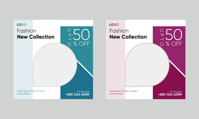 new arrival fashion sale banner, modern fashion sale social media post vector, fashion sale banner