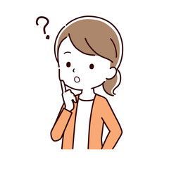 色々なポーズの私服の女性のイラスト