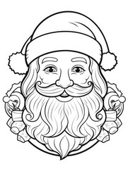 Christmas Colouring page, Santa