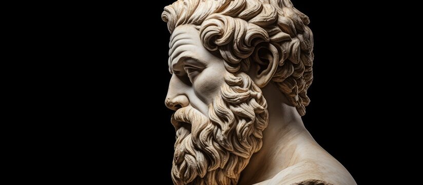 Ancient carved sculpture of Sophocles