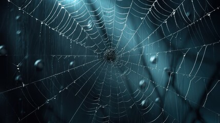 Naklejka premium spider web off to the left of a background with mystical magical vibes