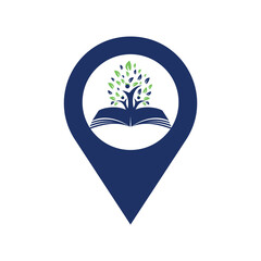 Education tree growth on book idea png logo. Students with Graduation cap Png vector design.	
