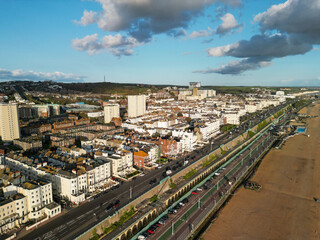 Obraz premium Brighton Daytime aerial view drone shot 