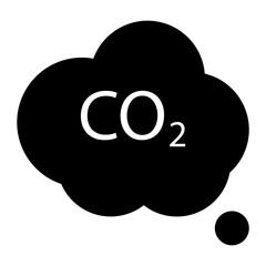 Carbon Dioxide Glyph Icon