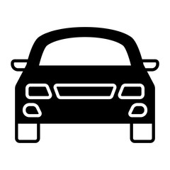 Electric Car Glyph Icon