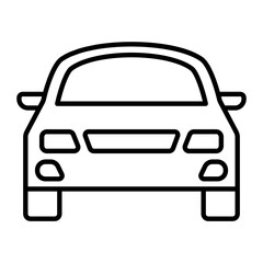 Electric Car Outline Icon