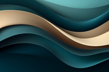Fototapeta premium unobtrusive colorful modern curvy waves background illustration - HD Wallpaper